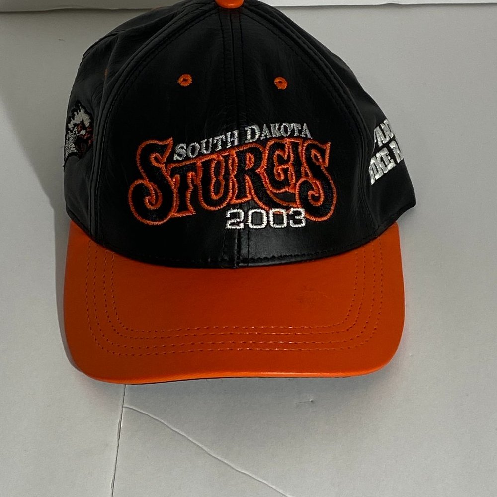 VTG  2003 Sturgis Motorcycle rally leather cap